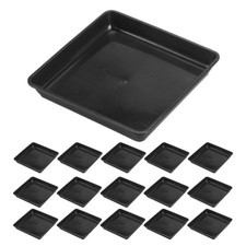 Lot de 20 soucoupes carrées en plastique robuste pour pots de fleurs, bac