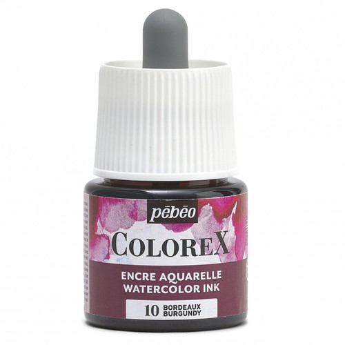 Encre aquarelle bordeaux - -,