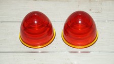 Paire cabochons obus verre