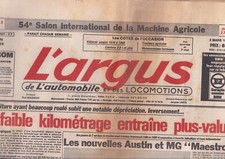 L'ARGUS N°2821 AUSTIN ET MG