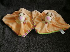 doudou plat Tigrou orange rayé multicolore  LOT DE 2   Disney Nicotoy Etat neuf