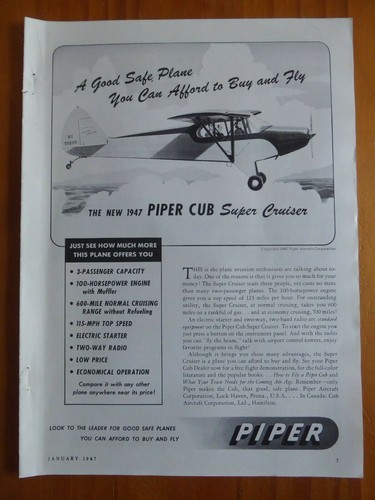 1947 pub piper cub super - pub,