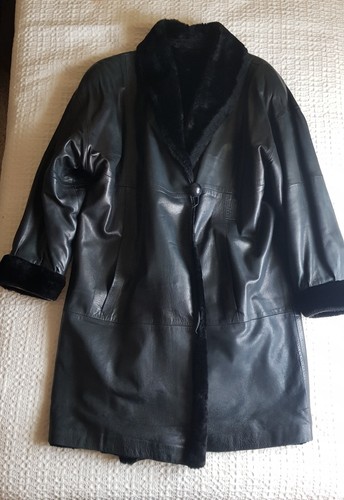 Manteau cuir lapin sprung - lapin,