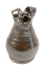 🇫🇷 RARE PICHET COCHON MINIATURE TERRE CUITE VERNISSÉE VERSEUSE ZOOMORPHE signé