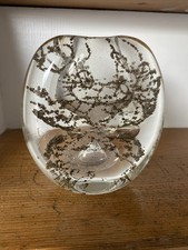 Robert PIERINI Vase en verre, inclusions ,  décor abstrait