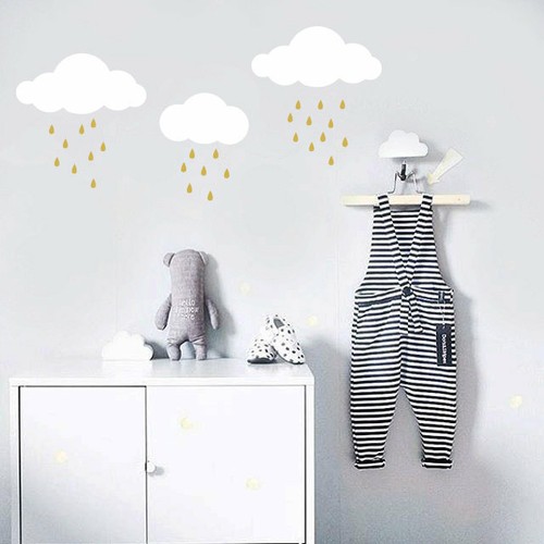 Cloud and raindrop - cloud, wall