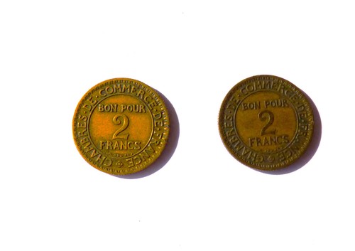Lot pièces 2 francs - 2,