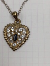 Pendentif Coeur Strass Blanc
