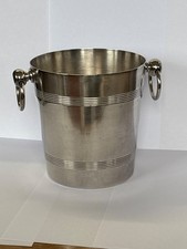 Petit seau champagne métal argenté H = 12,8 cm