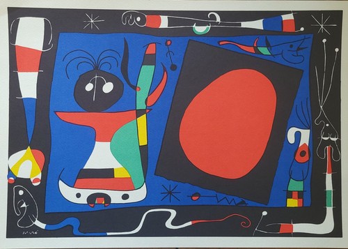 Lithographie joan miro - lithographie, "femme