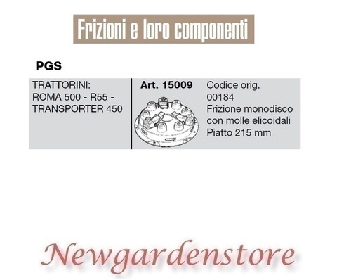 Embrayage monodisque 15009 pgs - embrayage,