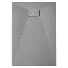 BAC À DOUCHE 70X100 CM GRIS EFFET PIERRE ARDOISE NO MARBRE RÉSINE RÉDUCTIBLE