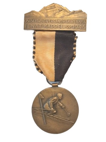 Rare médaille ski - de, suisse