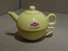 Théière Solitaire en céramique Lipton Publicitaire / théière+ tasse