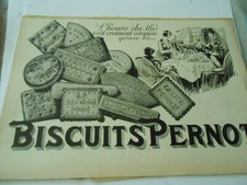 Publicité 1914  L'Heure du Thé Biscuit Pernot Delice petit beurre