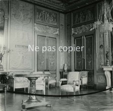 FONTAINEBLEAU château salon Empire vers 1960 SEINE-ET-MARNE photo 14 x 14 cm