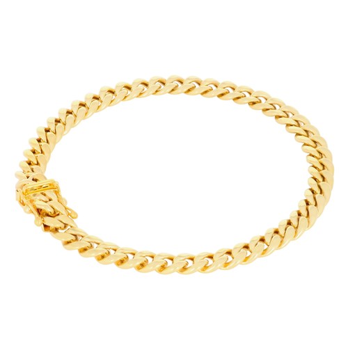 14k jaune 7mm miami - jaune, 5.7mm