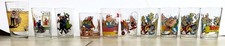 LOT DE 10 VERRES PUB ( ASTERIX , TINTIN) 