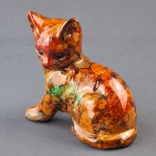 Chat En Céramique Laqué Signé Mistigri Chapoutier