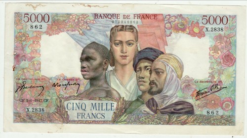 5000 francs empire francais - francs, (empire