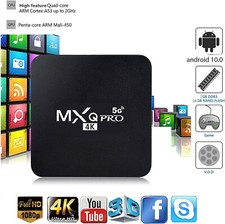 MXQ Pro 5G Android 10.0 Boite TV Lecteur Multimédia S905W Querd-Core 4G+32G