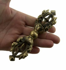 Vajra tibetain 5 branches Dorje Foudre Diamant Symbole bouddhiste 15cm 26025