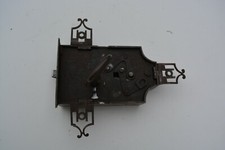 Serrure d'armoire ancienne avec clé et crémone