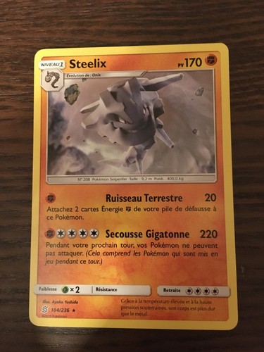 Carte pokémon rare steelix - rare,