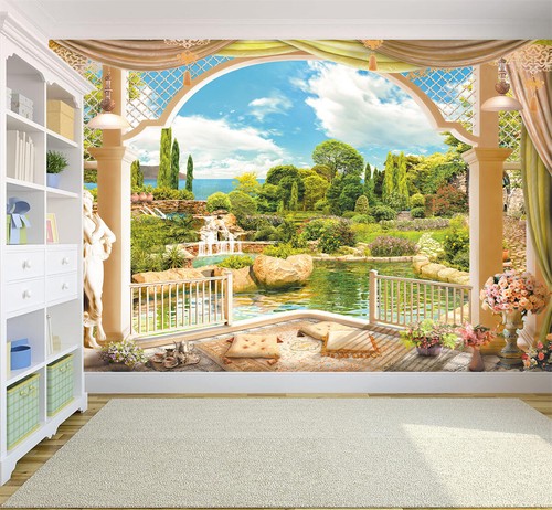 European garden landscape - 3d,