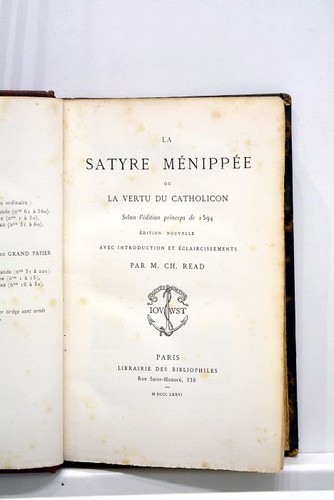 Livre ancien satyre selon - livre,