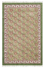 Vert Main Tissé Vivant Pièce Décor Tapis Traditionnel Cuisine Custom Taille Boho