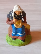 Santon fouque Provençale a L Aïoli Assise 6 Cms