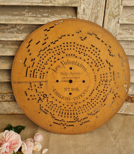 Ancien disque organette 19eme - disque,