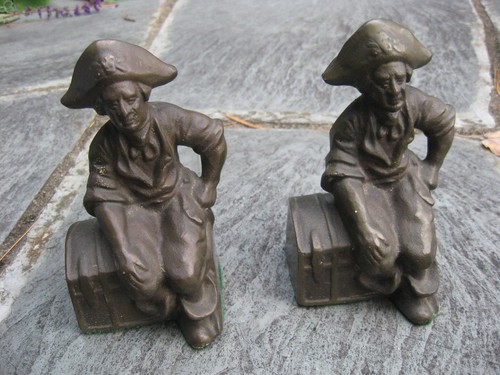 Pair antique hubley bronzed - antique,