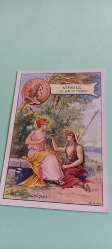 Chromo virgile scene des - ,