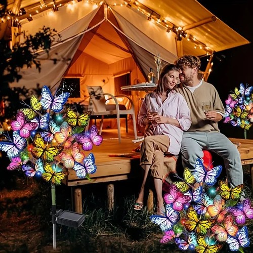 Butterfly solar yard lights - butterfly,