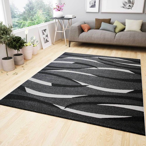 Tapis moderne gris blanc - en,