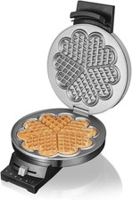 Appareil à Gaufres en Forme de Cœur Gaufrier Électrique 930W Inox Cuisson Rapide