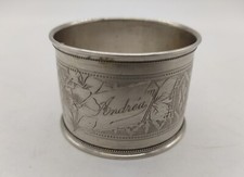 ROND DE SERVIETTE NAPKIN RING STYLE LOUIS XVI ARGENT MASSIF MINERVE