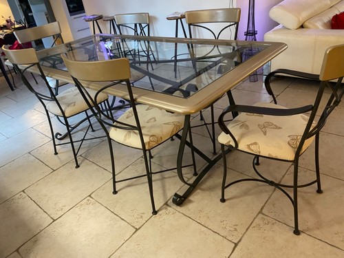 Table dîner fer - a,