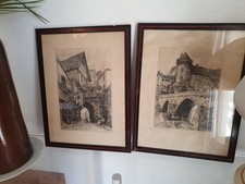 Lot De 2 Gravures Eaux Fortes