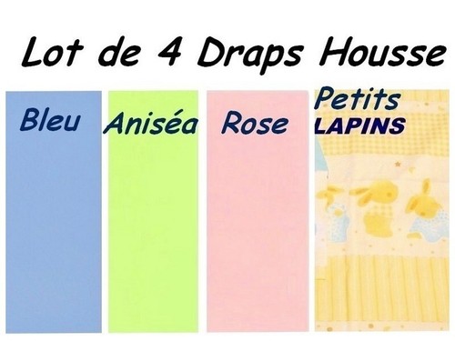 Lot drap housse bébé - de,