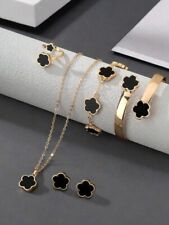 Ensemble de 5 pièces Bracelet de trèfle à quatre feuilles