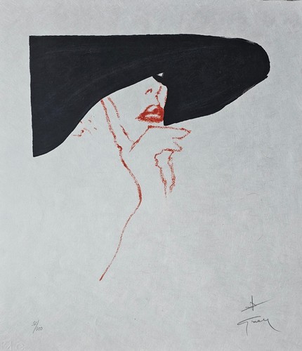 René gruau femme chapeau - femme,