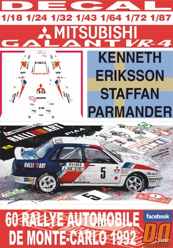 Decal mitsubishi galant 4 - decal, vr-4