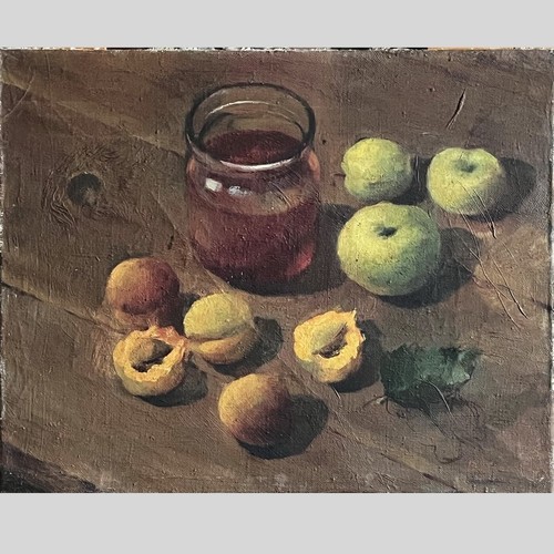 Old huile main peinture - main, /