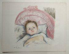 GUILLAUMIN Armand, "Tête d'enfant", lithographie couleurs, XIXe, Portrait