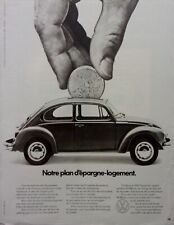 Publicité  voiture VW coccinelle  tirelire     ANNEE 1972   M1664