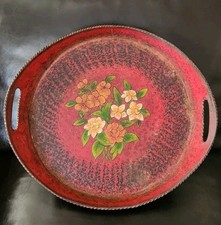 Plateau Ancien Tôle Peinte