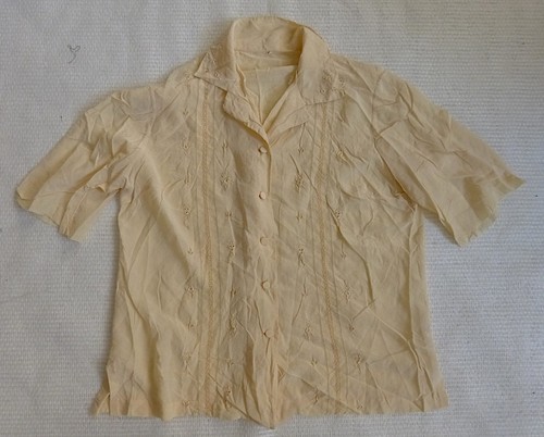 Blouse brodée soie pure - blouse, en